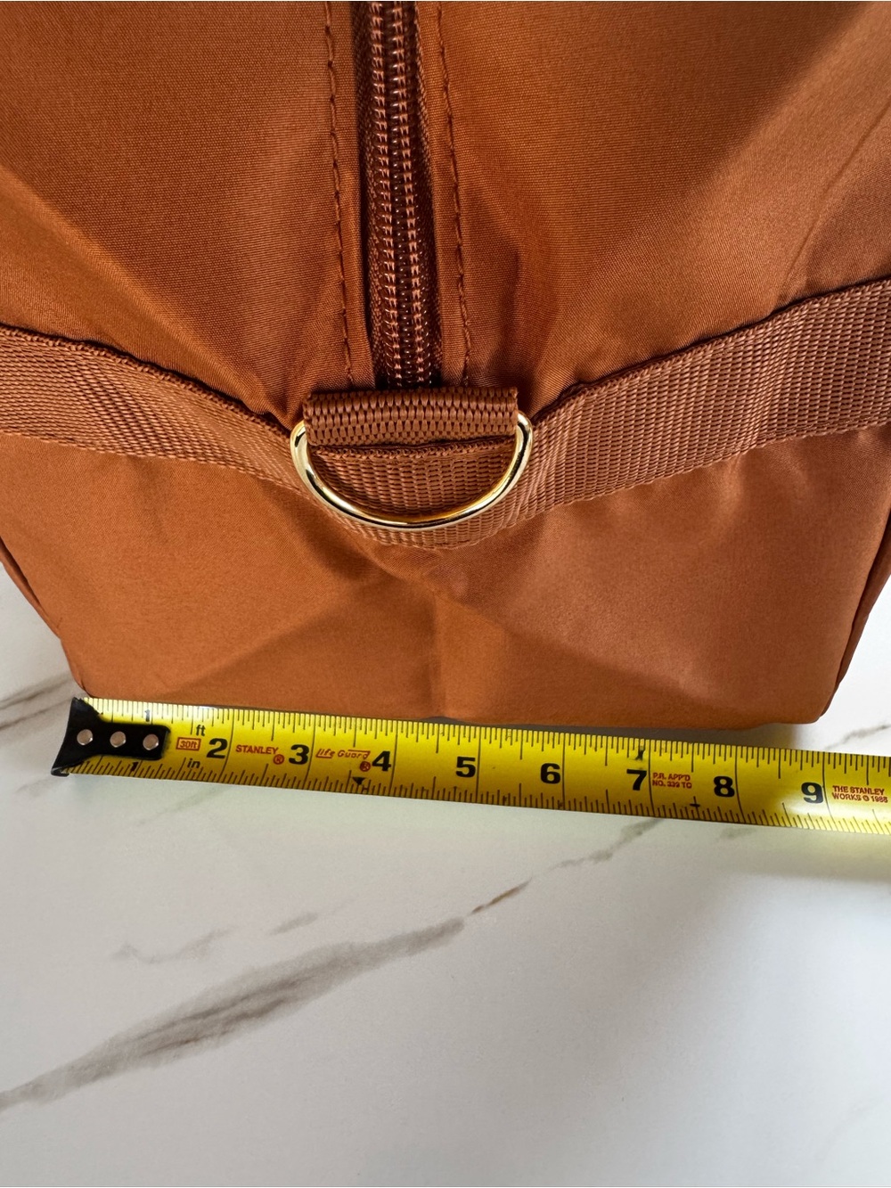 DSW Cognac Travel Duffle with Cream Sherpa Pouch - Picture 9 of 9